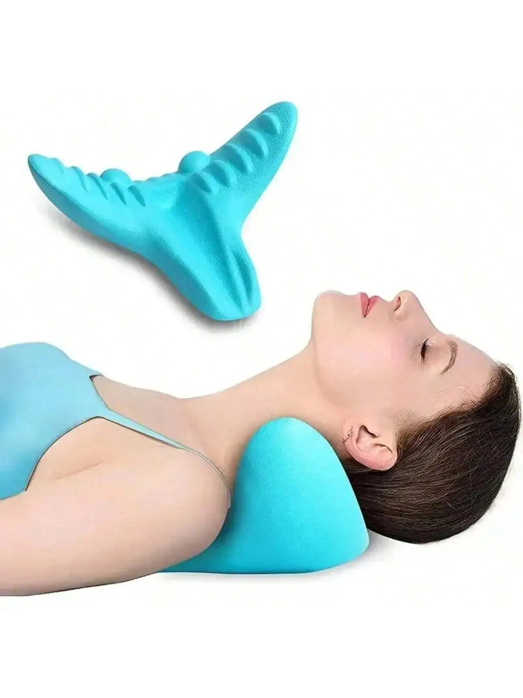 PC Pillow Cervical Traction, Cervical Muscle Relaxer Massager,Shoulder Neck Traction Correction for Relief Spine Alignment jing