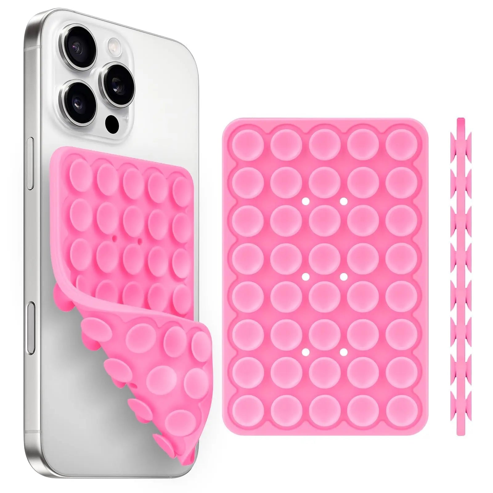 Silicone Suction Cup Phone Holde Multifunctional Fixed Anti-slip Mobile Fixture Double Sided Detachable Phone Rubber Sucker Pad
