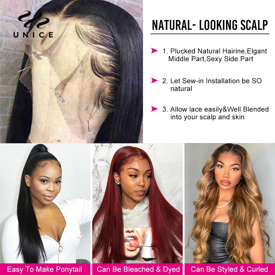 Unice hair Free Shipping Peruvian Virgin Hair With Closure 3 Bundles Peruvian Straight Hair Wefts 12A Grade Peruvian Middle Part