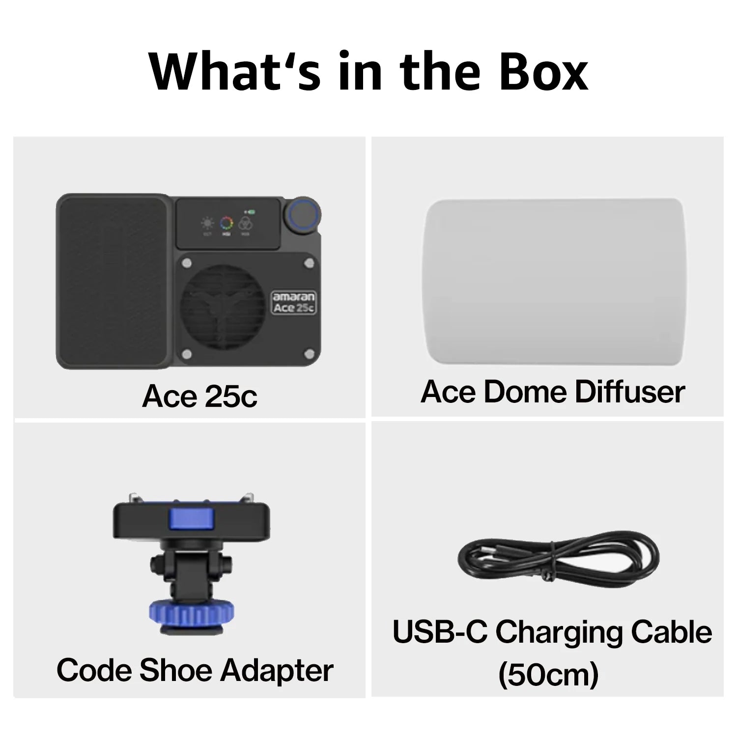 amaran Ace 25c Pocket RGBWW LED Light Full-Color Mini Video Light 2300K-10000K 4500mAh Battery with PD Fast Charging for TikTok