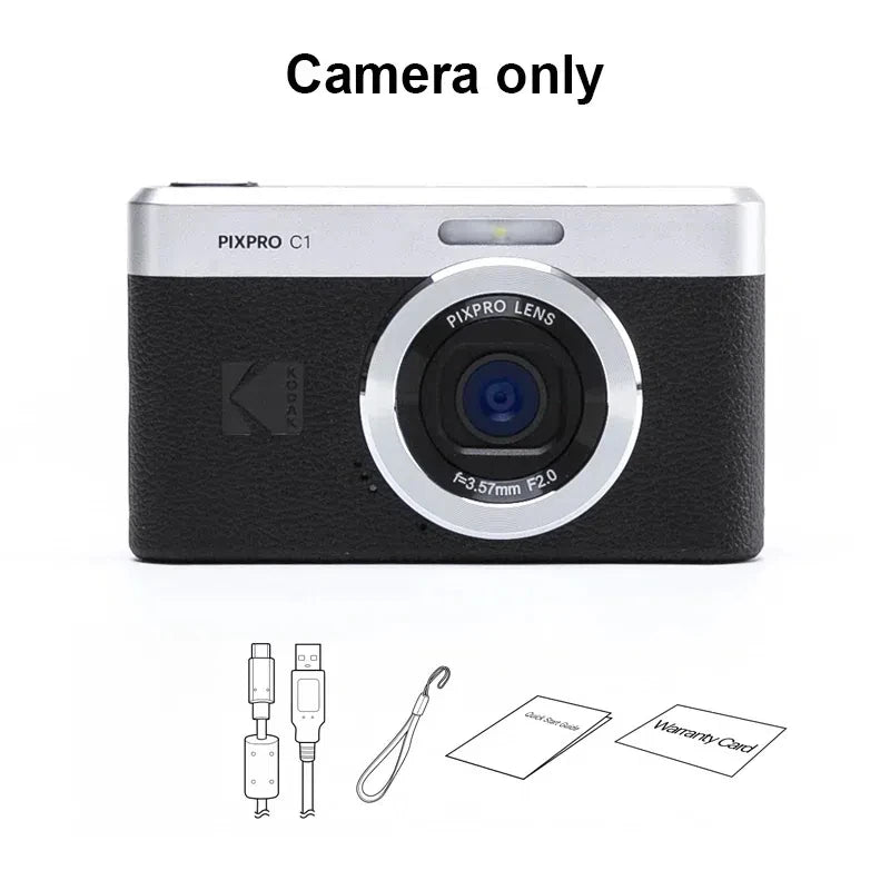 NEW KODAK PIXPRO C1 Digital Camera All-in-one 13MP Sensor, 26mm Fixed Focus Lens, and 180° Tilting LCD（Not Kodak PIXPRO FZ55）