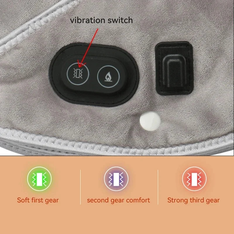 Electric Heating Shoulder Neck Pad Cervical Wrap Three Gear Thermal Compress Massager Vibration Shawl Warm Back Tool Relax Brace