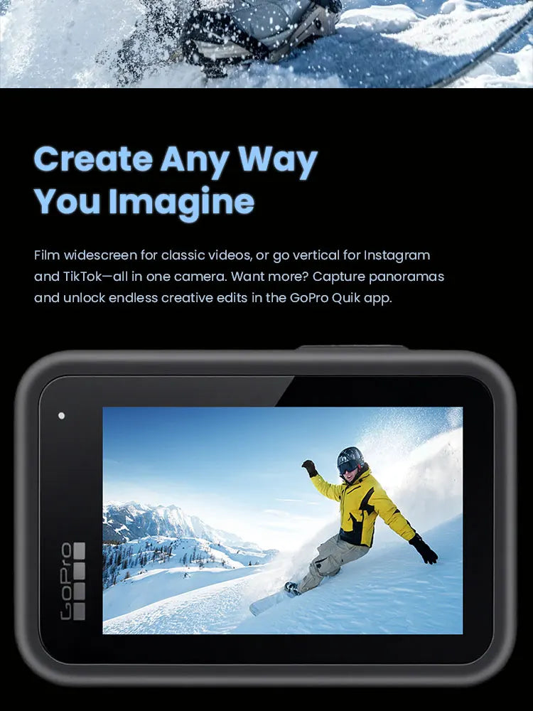 GoPro HERO 13 Black Action Camera HyperSmooth6.0 5.3K 60fps Video 27MP Go Pro13 helmet Vlog Sport Camera