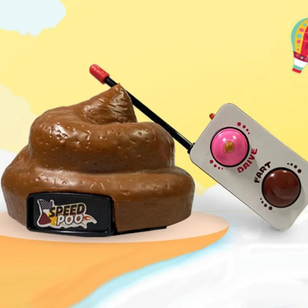 Speedy Remote Control Poop Car Hilarious Joke Prank Toy for Kids Family Fun Great for Gags Parties and Birthday Celebrations