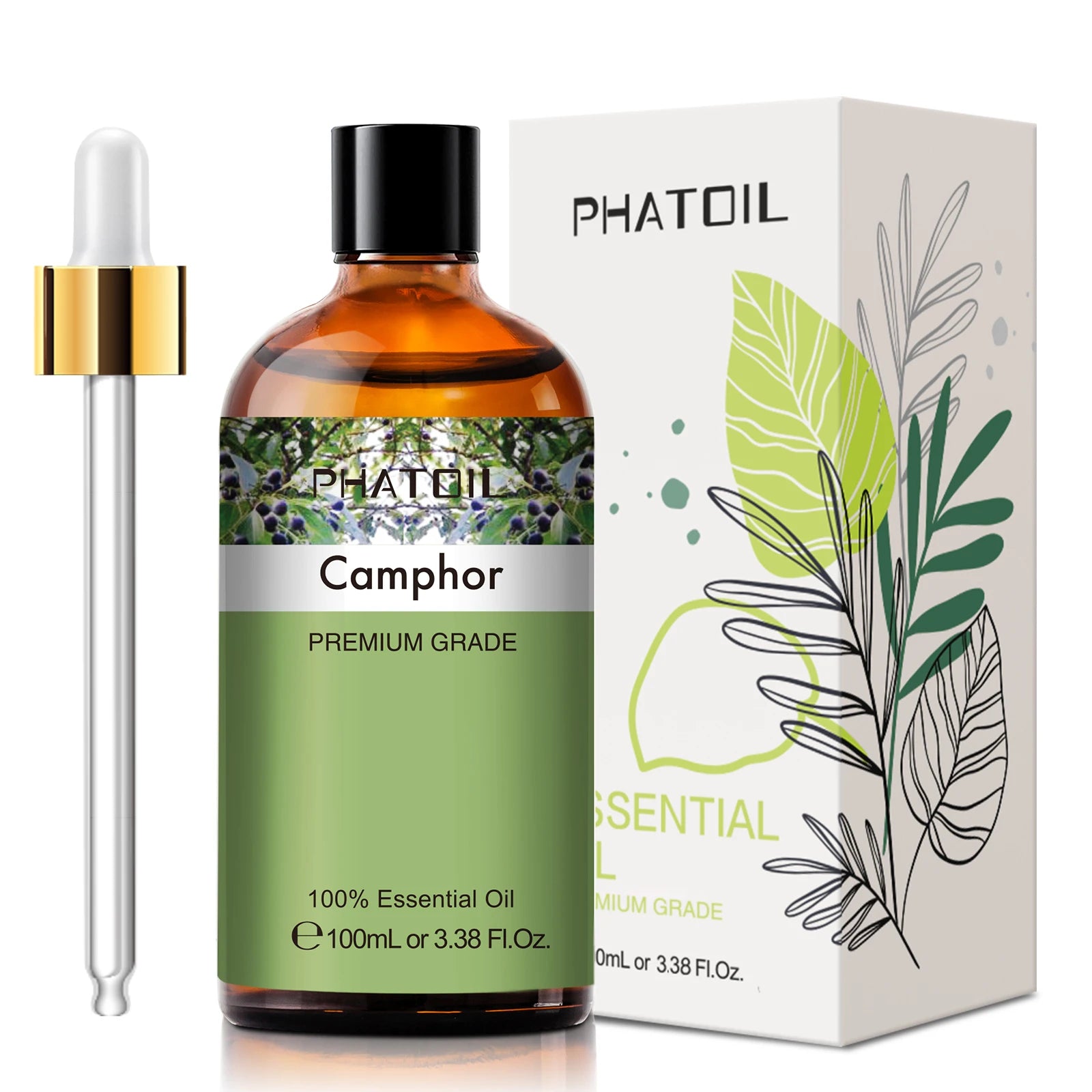 PHATOIL 100ML Spearmint Pure Natural Rose Essential Oils for Humidifier Diffuser Spa Massage Clove Bud Oregano Helichrysum