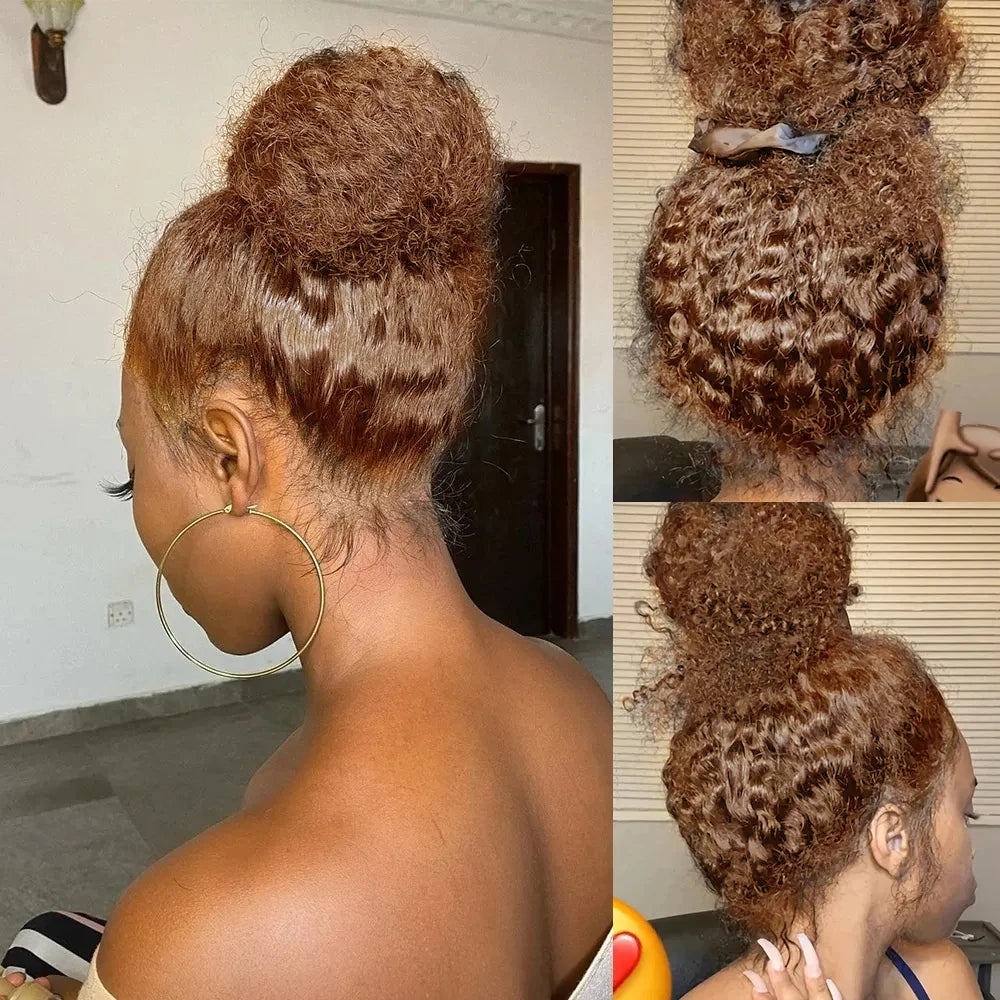 250 Density Deep Wave 360 Lace Front Human Hair Wig - Brazilian Remy Glueless Chocolate Brown Wig 26-36 Inches