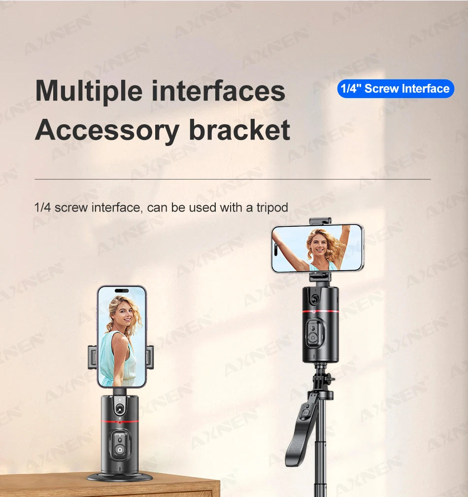 P02 Auto Face Tracking Stand 360° Rotation Phone Holder Desktop Following Gimbal Stabilizer for Smartphone Live Vlogging Video