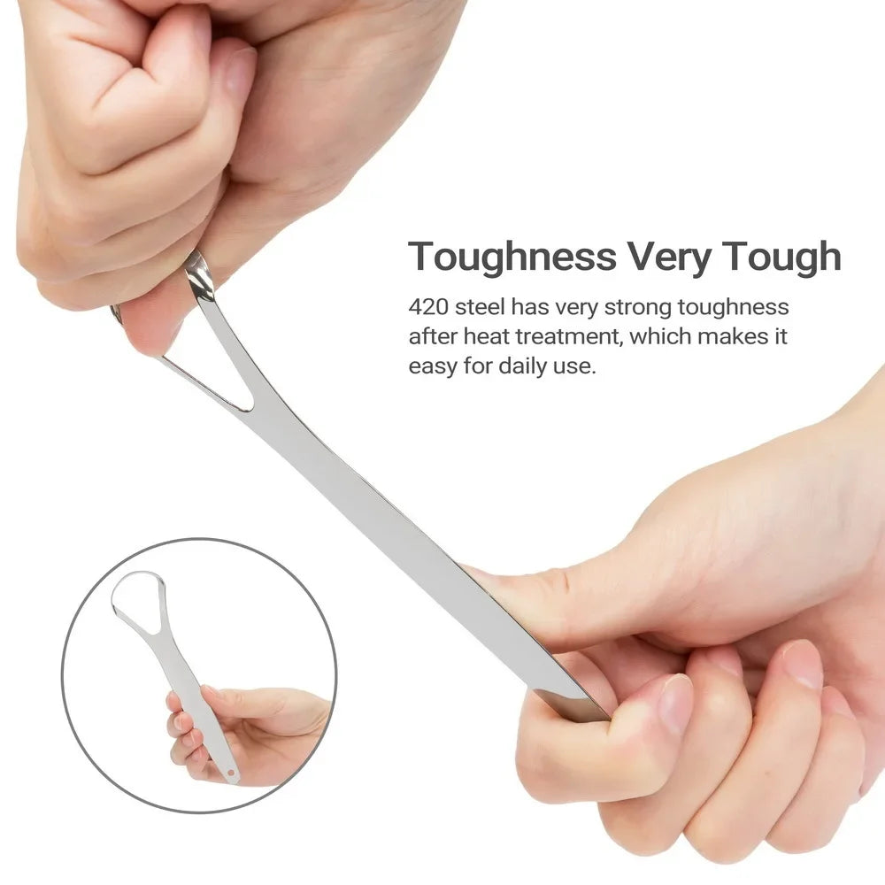 혀클리너 1pc Stainless Steel Tongue Scraper Cleaner Fresh Breath Cleaning Coated Tongue Toothbrush Oral Hygiene Care Tools