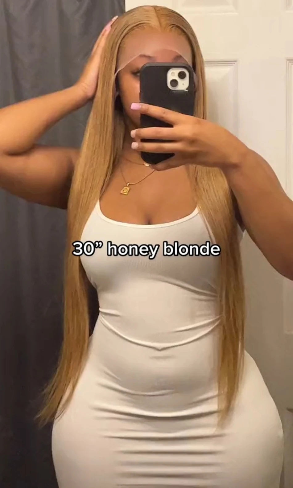 13x6 HD Lace Front Wig - Malaysian Straight Human Hair - Honey Blonde 180% Density