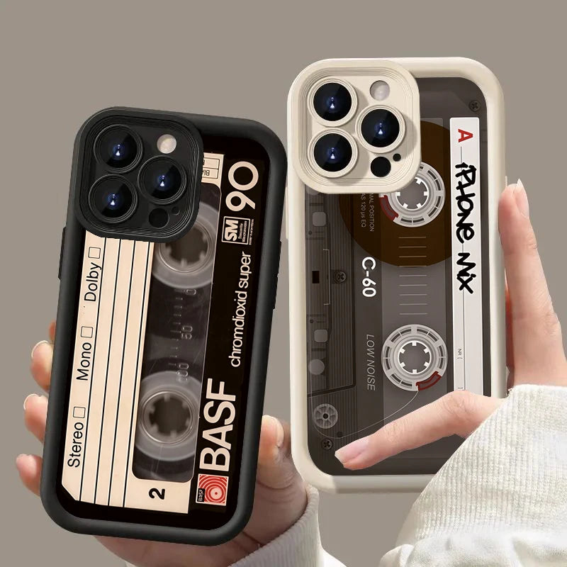 Lucky Tape Pattern Silicone Soft Phone Case For iPhone 17 16 15 14 13 12 11 Pro Max X XS XR 7 8 Plus 16E Shockproof Back Cover
