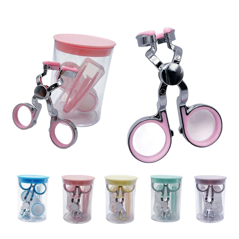 6Pcs/Set Contact Lens Wearing Tool Kit Tweezers Suction Stick Lenses Storage Soaking Box Integrated Clamp And Bucket