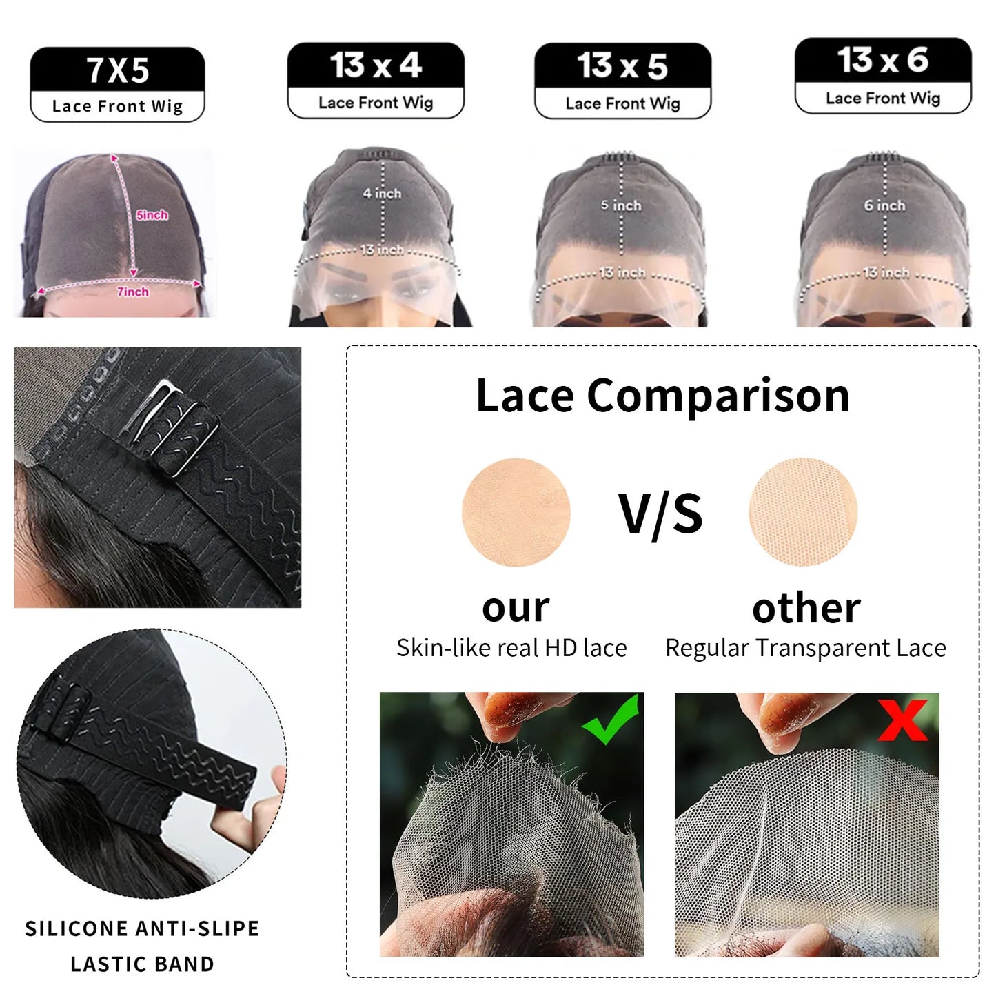 Premium 13x6 HD Lace Front Wig - Brazilian Virgin Deep Wave Human Hair 30 Inch