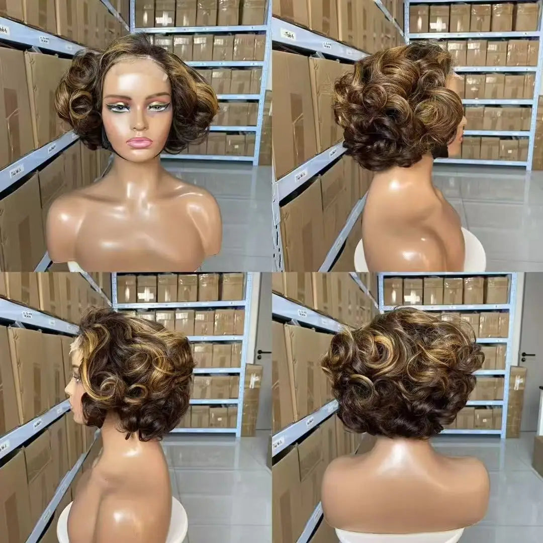 Chocolate Brown Ombre Loose Wave 4x4 HD Lace Closure Wig - 100% Vietnamese Human Hair