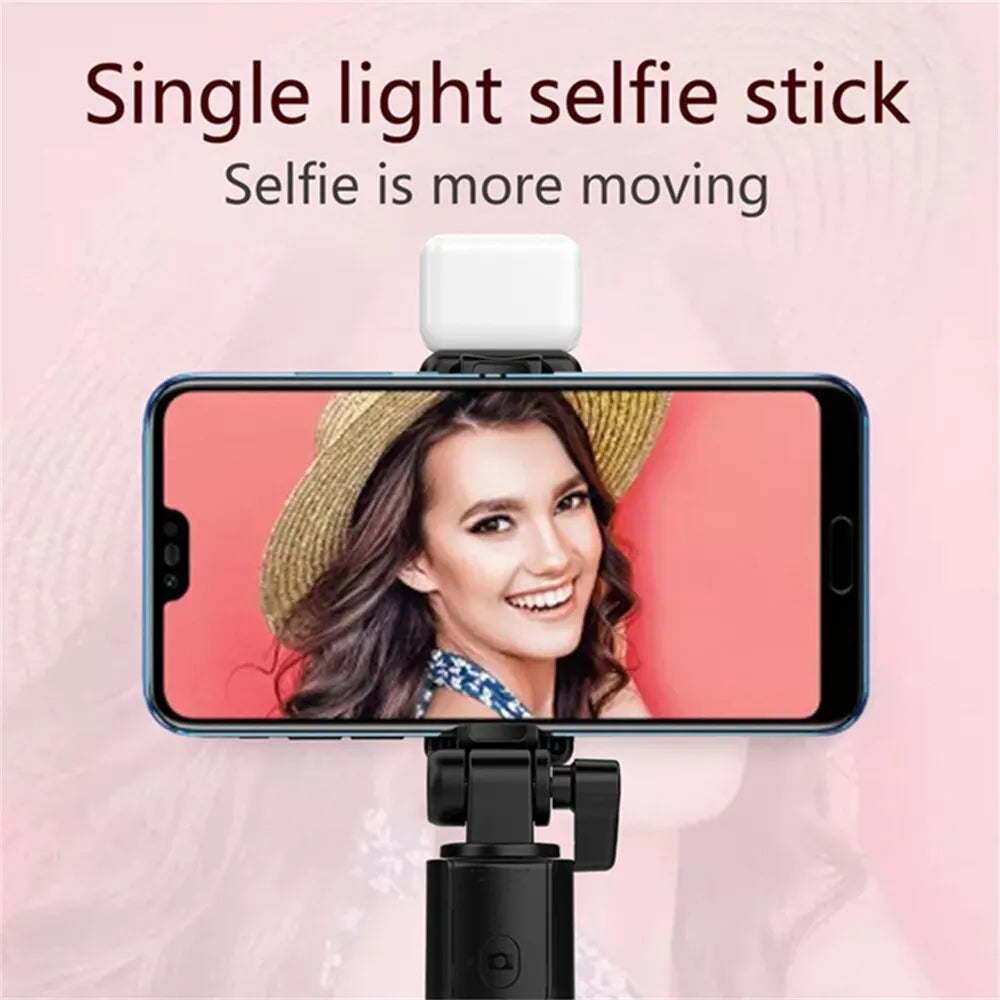 Portable Wireless Bluetooth Selfie Stick Tripod With LED Light Bluetooth Remote Foldable Tripod For Smartphone Video Live Holder