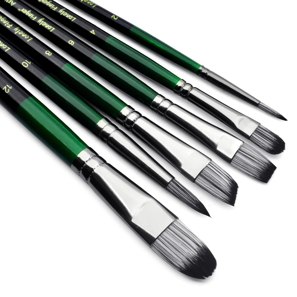 6/24pcs Artist Paint Brushes Set Artist Paintbrushes For Acrylic Oil Watercolor Acrylic Painting For Body Face Rock Canvas