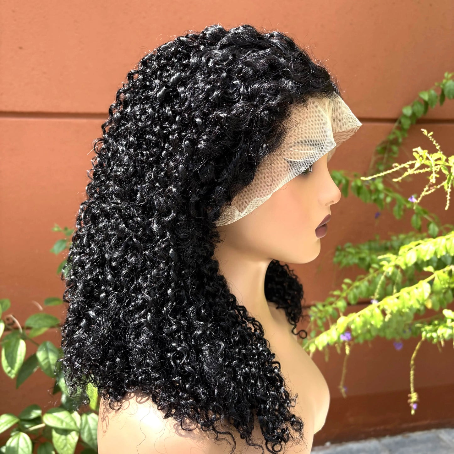Premium 350% Density Kinky Curly Human Hair Wig - 13x4 Lace Front Bob Wig for Women