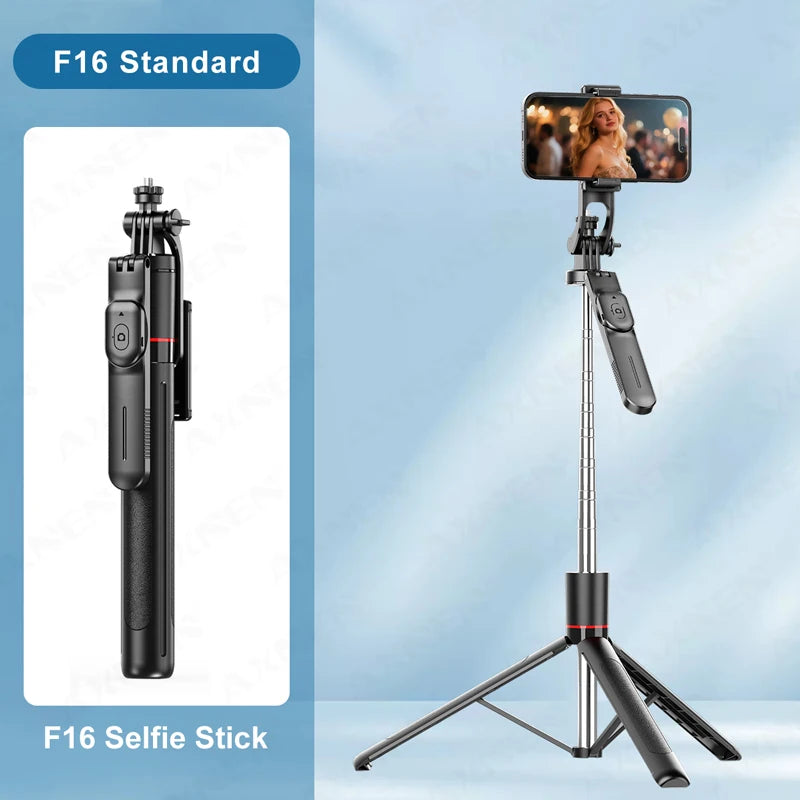 AXNEN New 1.7M Wireless Selfie Stick Tripod Foldable Stand For Gopro Action Camera Smartphones Balance Steady Shooting Live Vlog