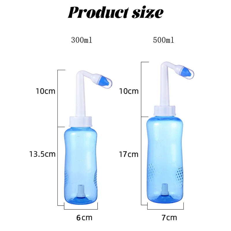 Nose Wash Cleaner Nasal Irrigator Rinse Bottle Nose Protector Avoid Allergic Rhinitis Adults Children Neti Pot 300ML 500ML