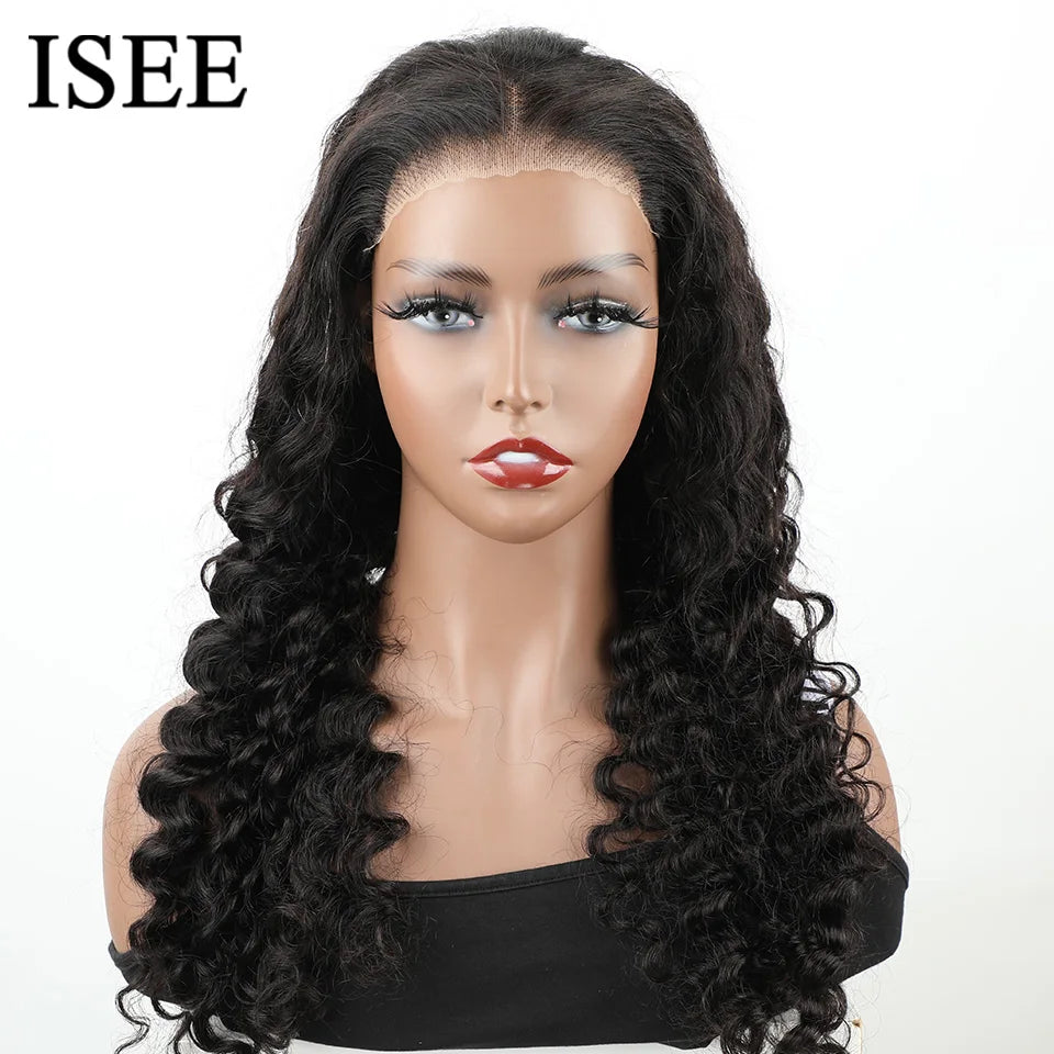 Wear Go Glueless Wig ISEE HAIR Brazilian Loose Deep 13x4 Lace Front Wig Preplucked Human Wigs Ready To Go Pre Cut 6x4 Lace Wig