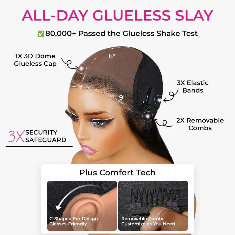 ISEE Hair Straight  9x6 M-cap Lace Front Wigs Pre Plucked Tiny Knots Glueless Human Hair Wigs Beginners Friendly Wear Can Go Wig