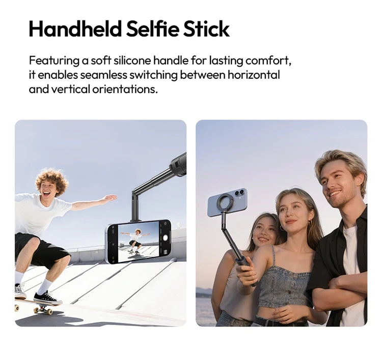 Ulanzi MT71 MagLock Mini Selfie Stick 4-Section Extendable Pole Cell Phone Accessories Tripod for Vlog Tiktok Live Streaming