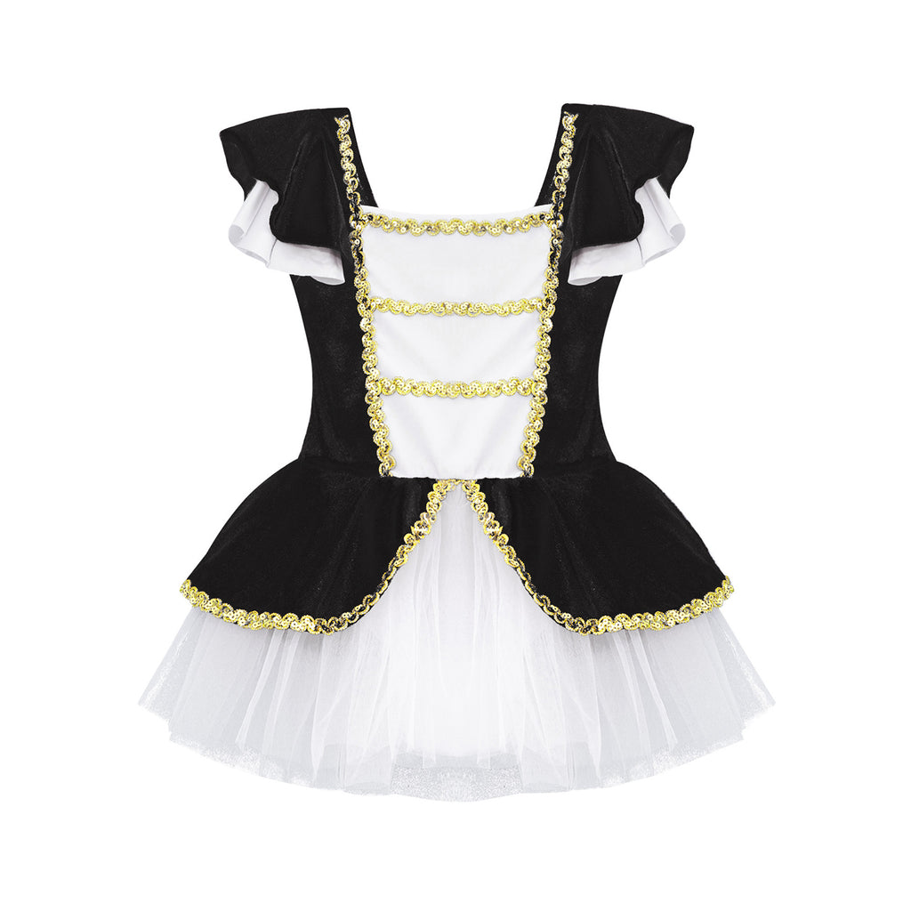 Kids Girls Children Dancer Ballet Dance Dress Gymnastic Leotard Tutu Princess Dress for Stage Performance Clothes Christmas Gift