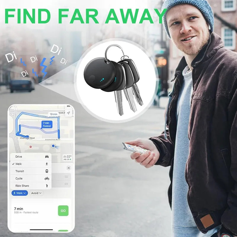 Air Tracker Smart Bluetooth Tracker Tag Works with IOS Find My APP Tracking Locator  Device Anti-lost Item Finder for keys bag