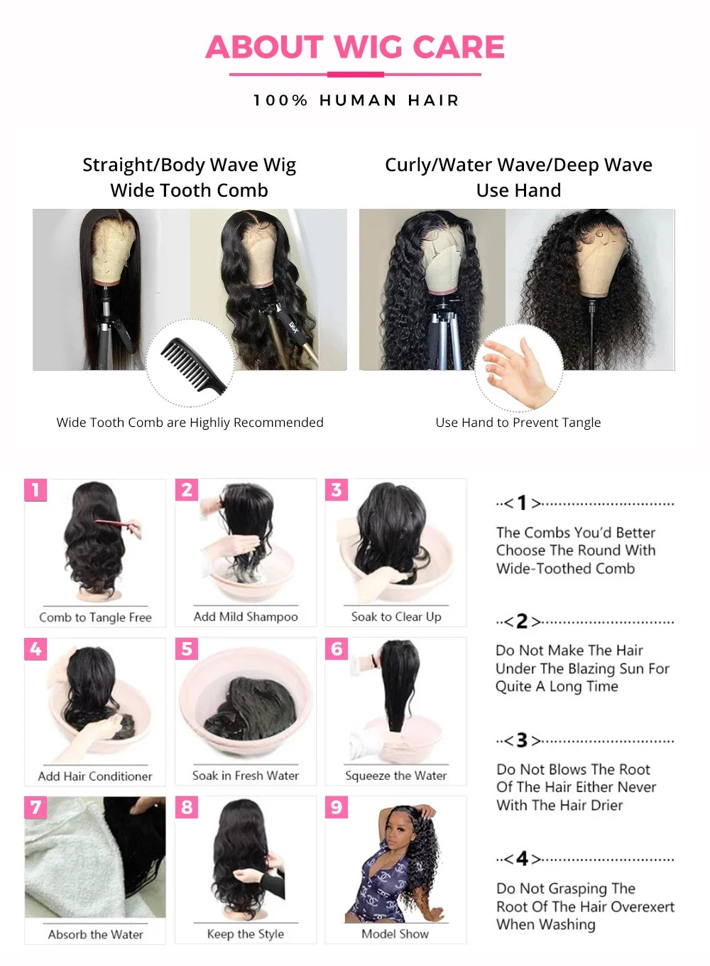 Brazilian Deep Wave Bob Wig - 100% Human Hair Lace Front Wig for Women