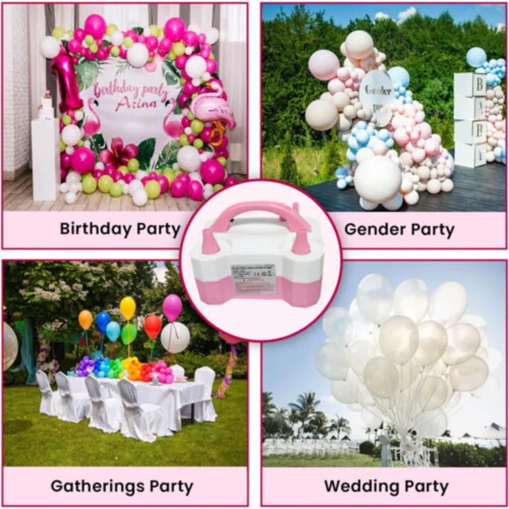 600W Electric Balloon Pump Action Plastic Iator For Party Ballon Tool UK Plug