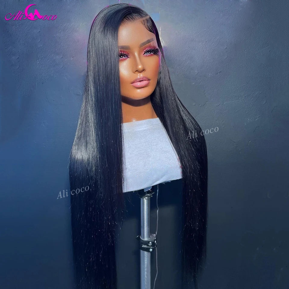 34-36 Inch Straight Honey Blonde Lace Front Wig - 200% Density Brazilian Remy Human Hair Wig