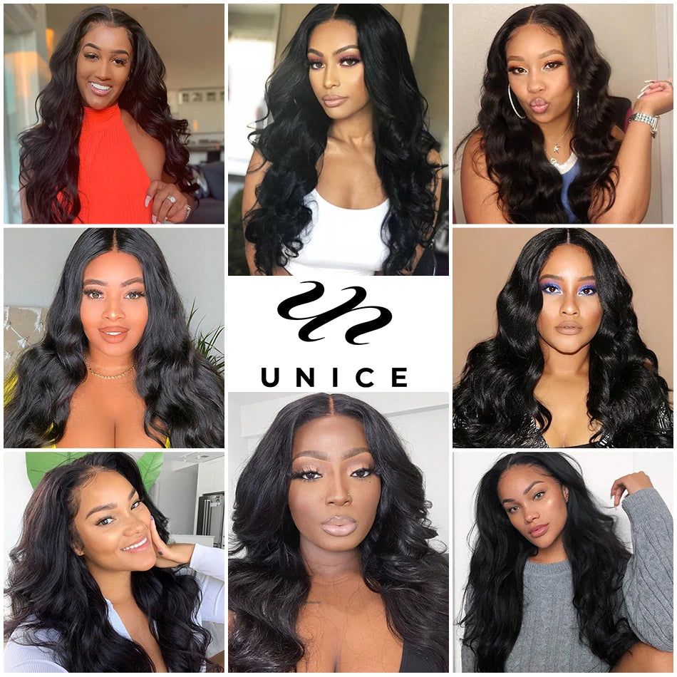 Unice Hair 5x5 HD Lace Closure Body Wave Brazilian Virgin hair 100% Human Hair undetectable Lace Closure Invisible Knots Skin M