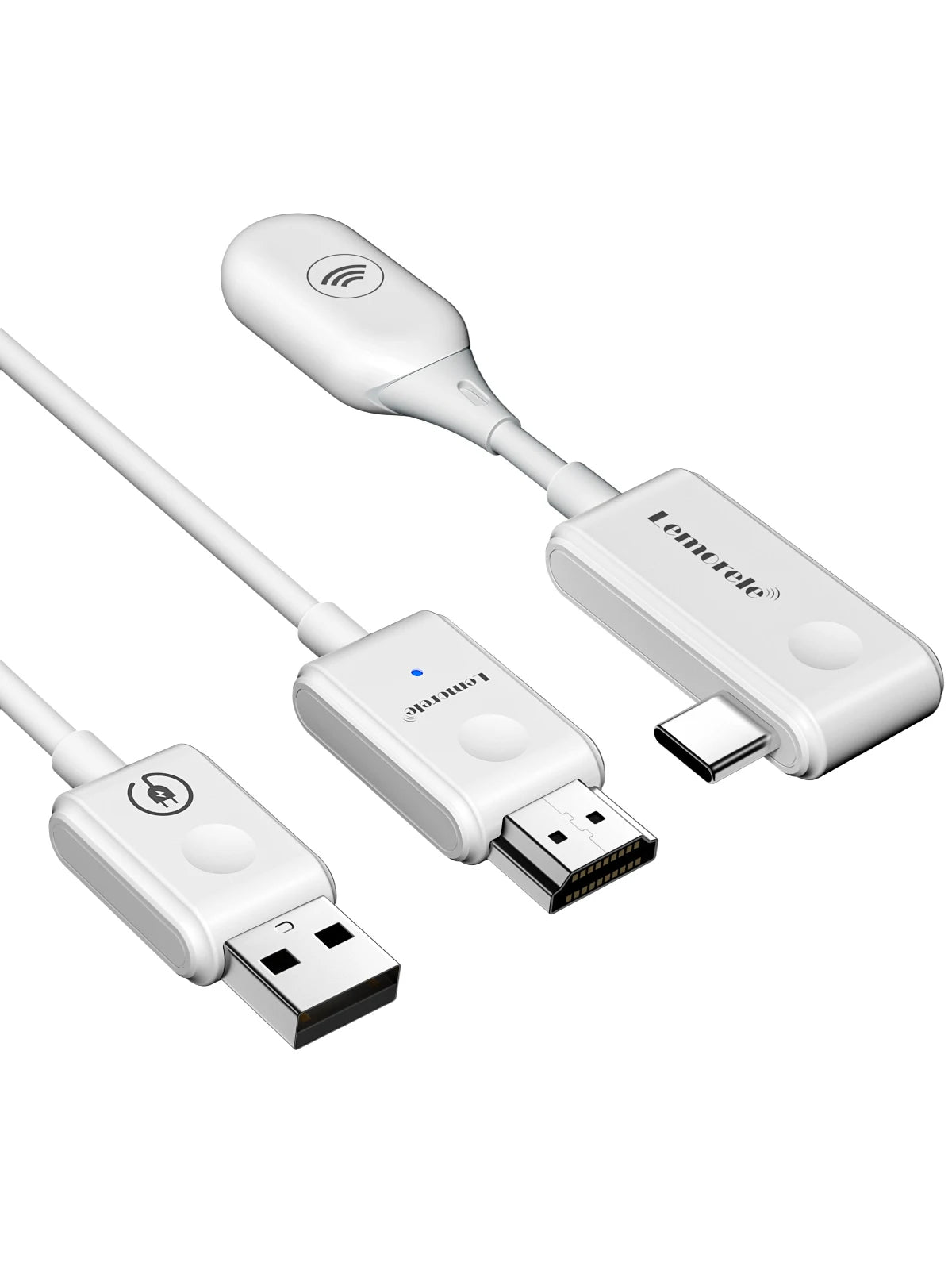 Lemorele HDMI Wireless Transmitter Receiver Extender Kit 164FT/30M Wireless Display Dongle for TV Camera Streaming Projector
