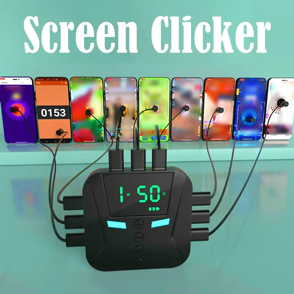 Mobile Phone Screen Clicker Device Live Broadcast Fast Praise Automatic Game Hanging Loop Connecting Device Buying Artifact