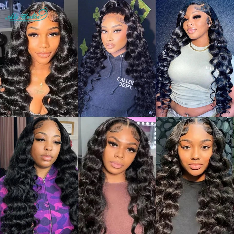 ALI GRACE Hair Brazilian Loose Wave Bundles 1 3 4 Pcs Human Hair Bundles 100% Remy Human Hair Extensions Hair Weaves Bundles