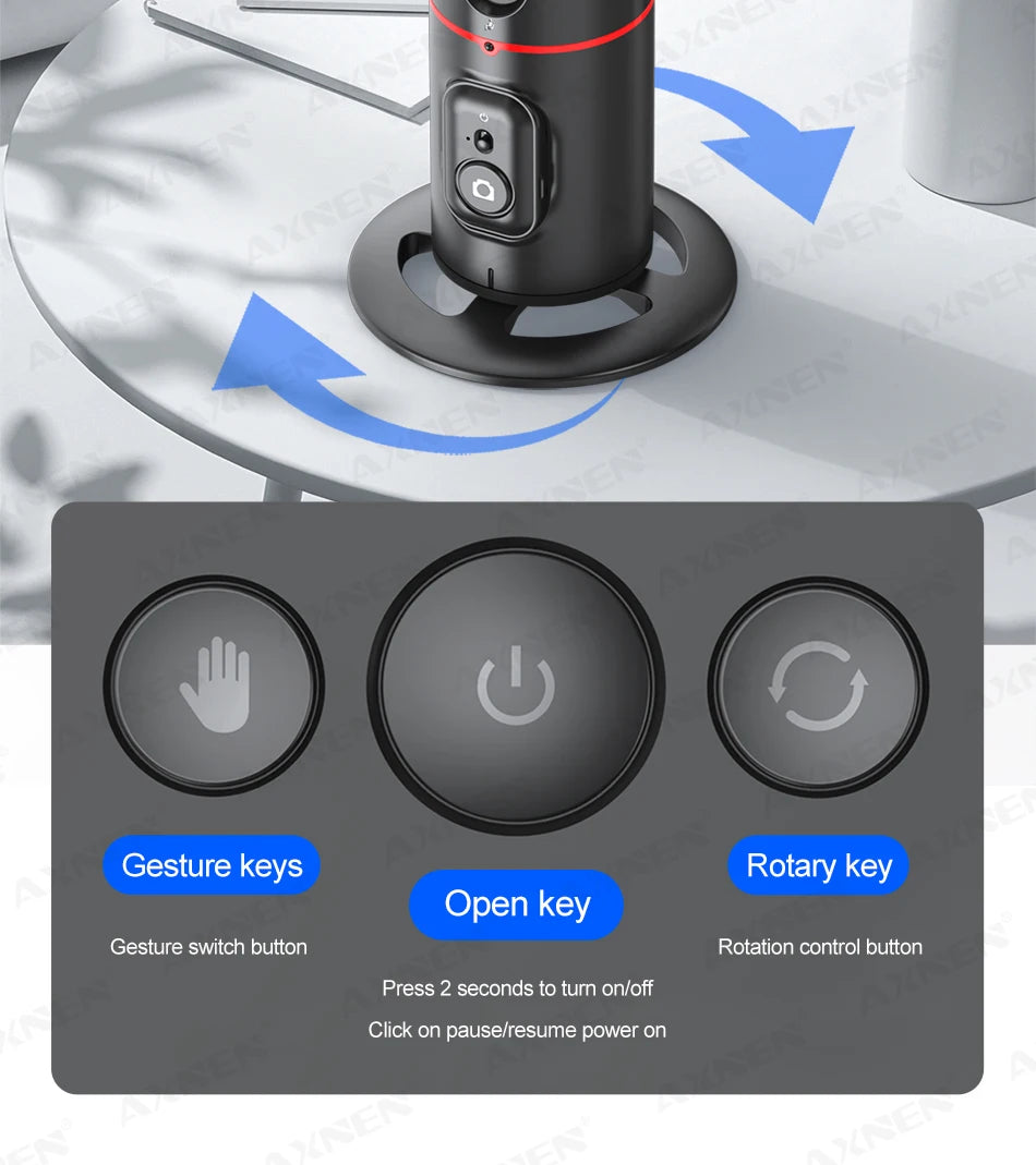P02 Auto Face Tracking Stand 360° Rotation Phone Holder Desktop Following Gimbal Stabilizer for Smartphone Live Vlogging Video