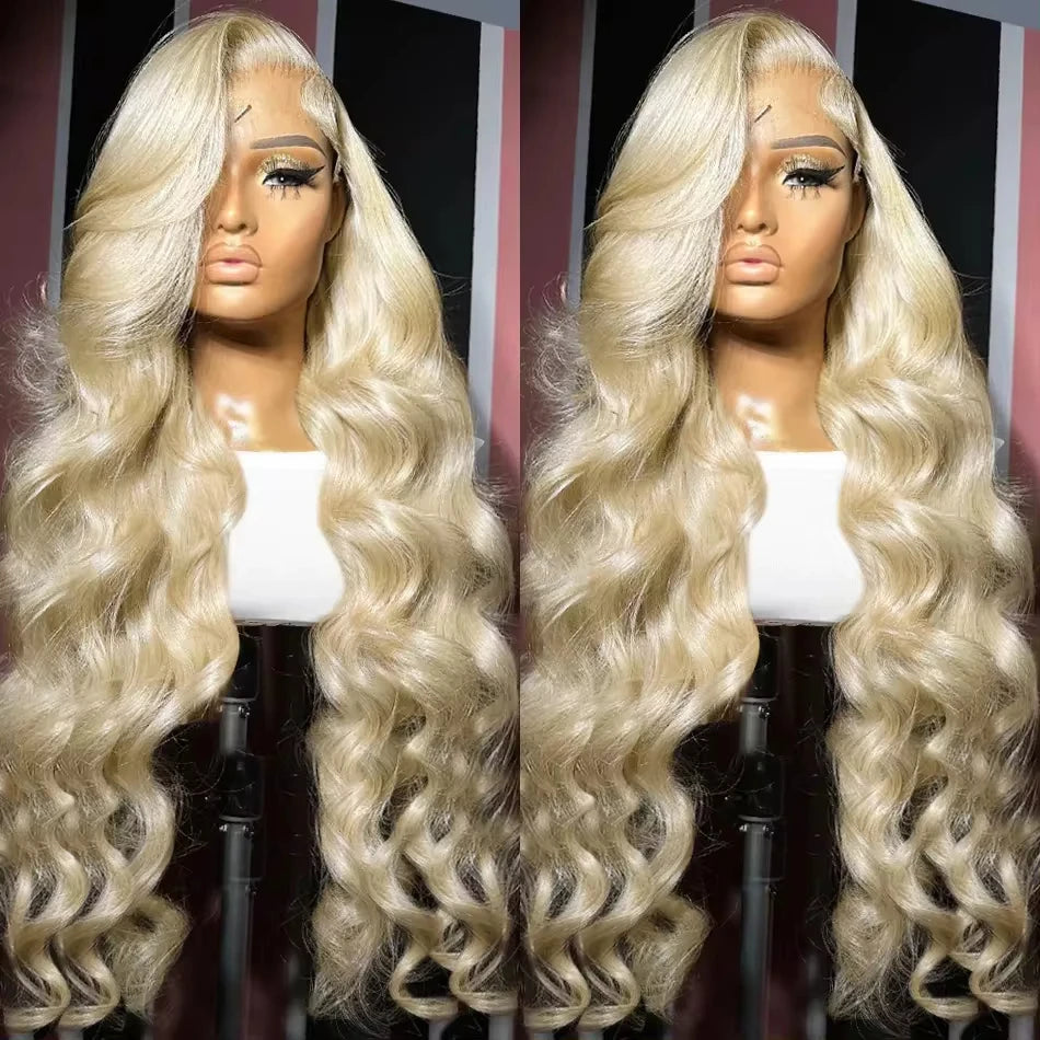 13x6 Body Wave Transparent Hd 30 40 Inch 613 Honey Blonde Lace Frontal Human Hair Wig 200 Density Brazilian 13x4 Lace Front Wig