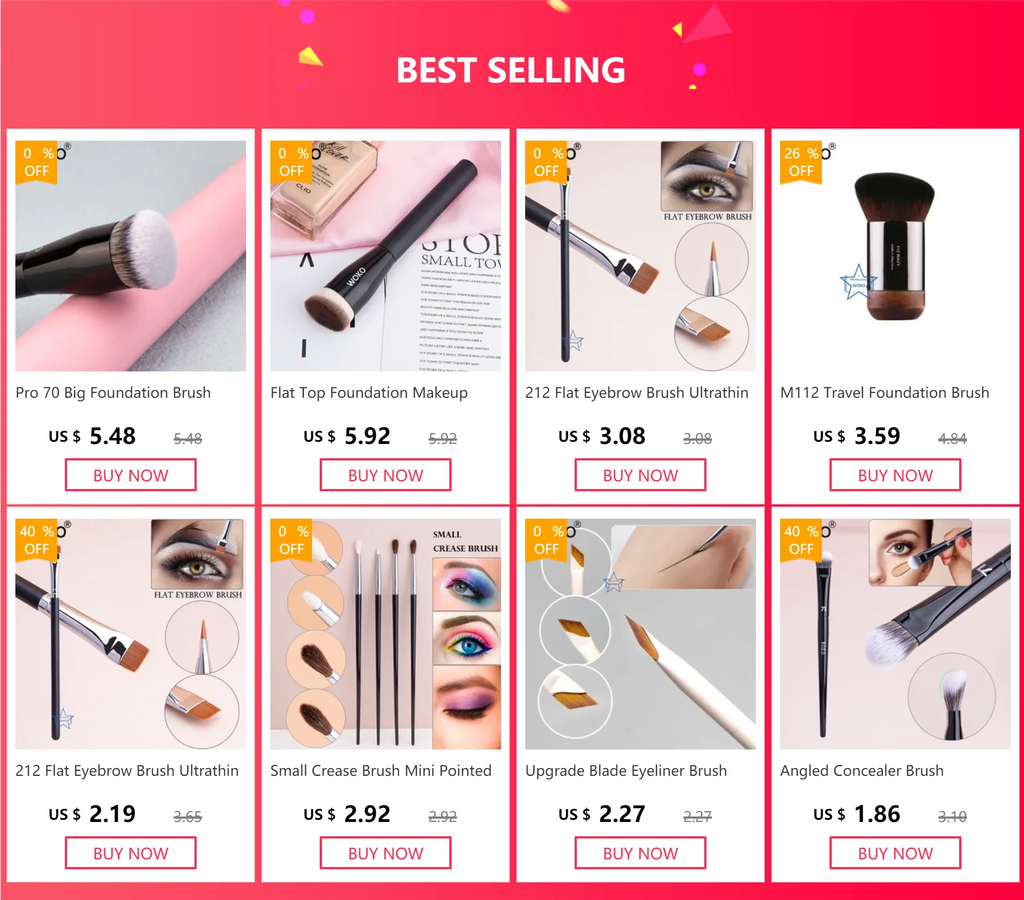Ultra Thin Foundation Brush Lightweight and Thin Face Contour Brush Flat Contour Brush Blending Foundation Cream Makeup Brushes