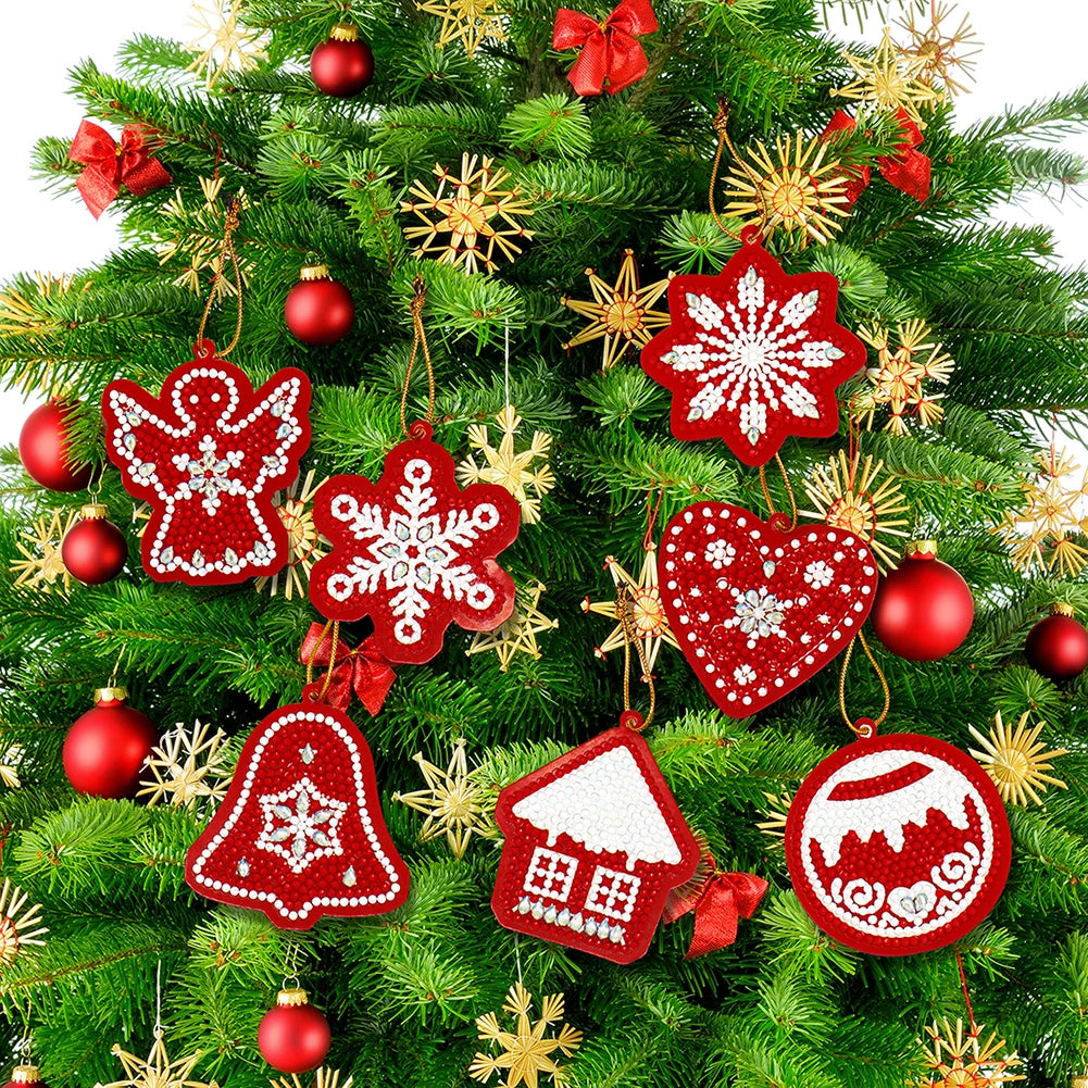 10-100pcs Special Shape Drill Christmas Tree Pendant Diamond Painting Pendant 5D DIY Christmas diamond Key Chain Kits Decor