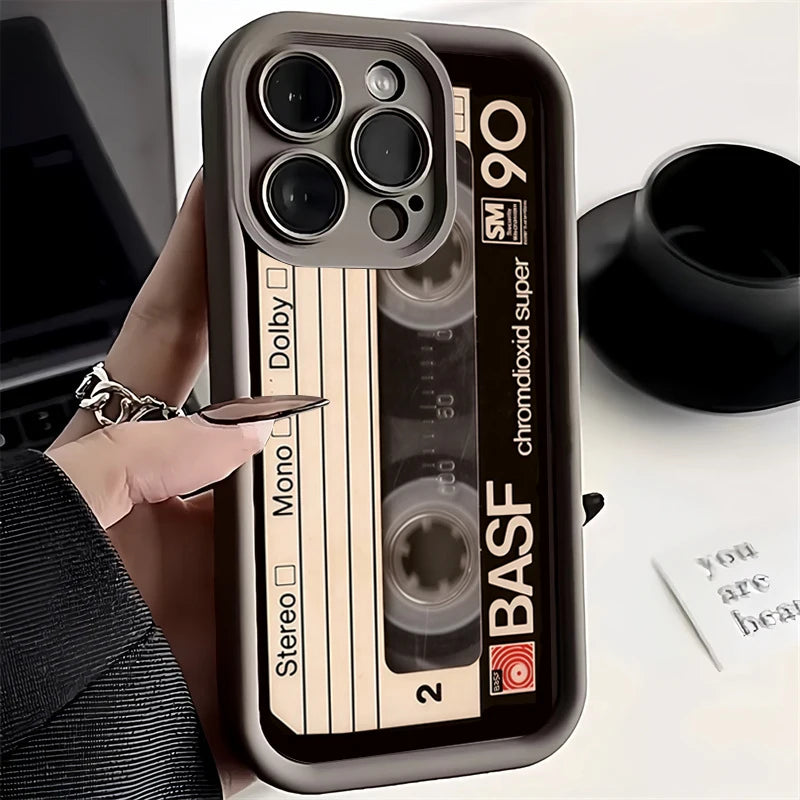 Lucky Tape Pattern Silicone Soft Phone Case For iPhone 17 16 15 14 13 12 11 Pro Max X XS XR 7 8 Plus 16E Shockproof Back Cover