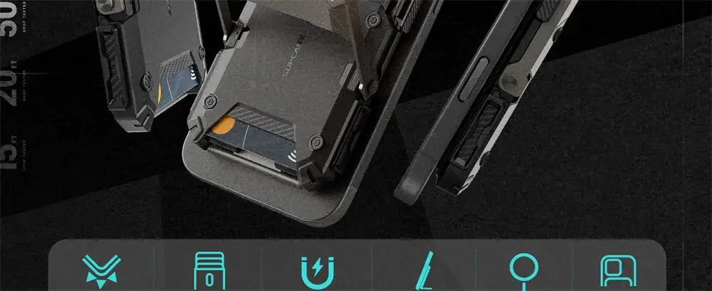 SUPCASE Magnetic Tripod Phone Stand Credit Card Holder for iPhone 16/15/14/13/12 Adjustable Phone Stand Compatible with MagSafe