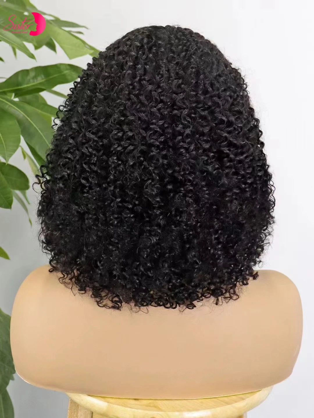 Premium 350% Density Kinky Curly Human Hair Wig - 13x4 Lace Front Bob Wig for Women