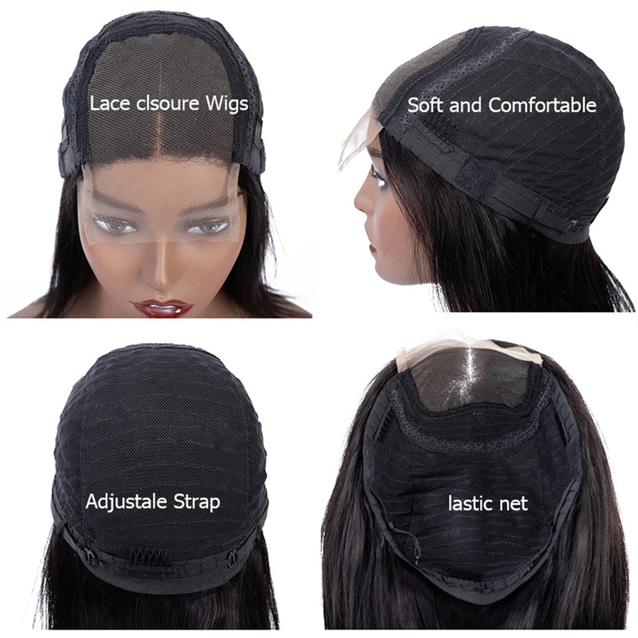 34 36Inch Deep Wave 13x4 13x6 Transparent Lace Frontal Wig Human Hair Water Curly 4x4 Lace Closure Wigs For Black Women Bling