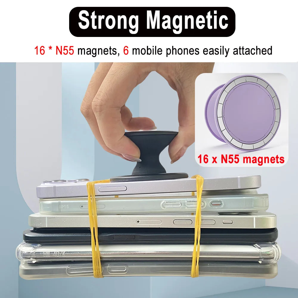 Grippopso Universal Magnetic Phone Socket Phone Holder Stand Silicone Grip Tok Mobile Phone Accessories Soporte for iPhone