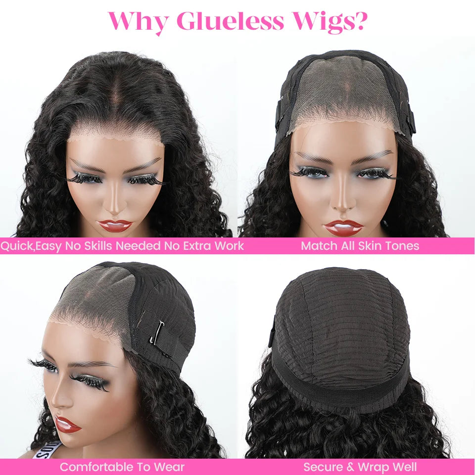 Wear Go Glueless Wig ISEE HAIR Brazilian Kinky Curly Short Bob Human Hair Wigs 6x4 HD Lace Glueless Wig Human Hair Ready To Wear