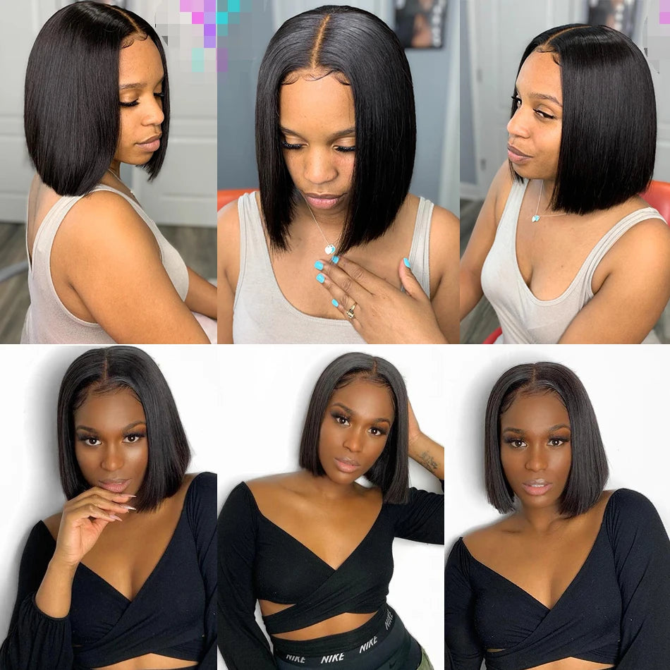 Bob Wigs Human Hair 13x4 Full Frontal Wigs For Women Lace Front Human Hair Wigs Straight Brazilian Human Hair Short Bob Wigs