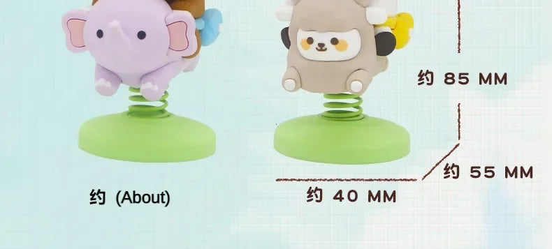 Cute Bubu Dudu Panda Bear Figure Kawaii Cartoon Panda Model Creative Exciting Spring Animal Car Ornaments