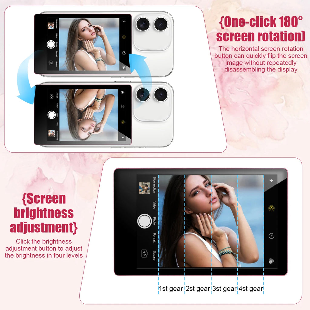 Mobile Phone Wireless Magnetic Selfie Monitor Screen For Smartphone Vlog Live Stream Video Recording for iPhone Android phone
