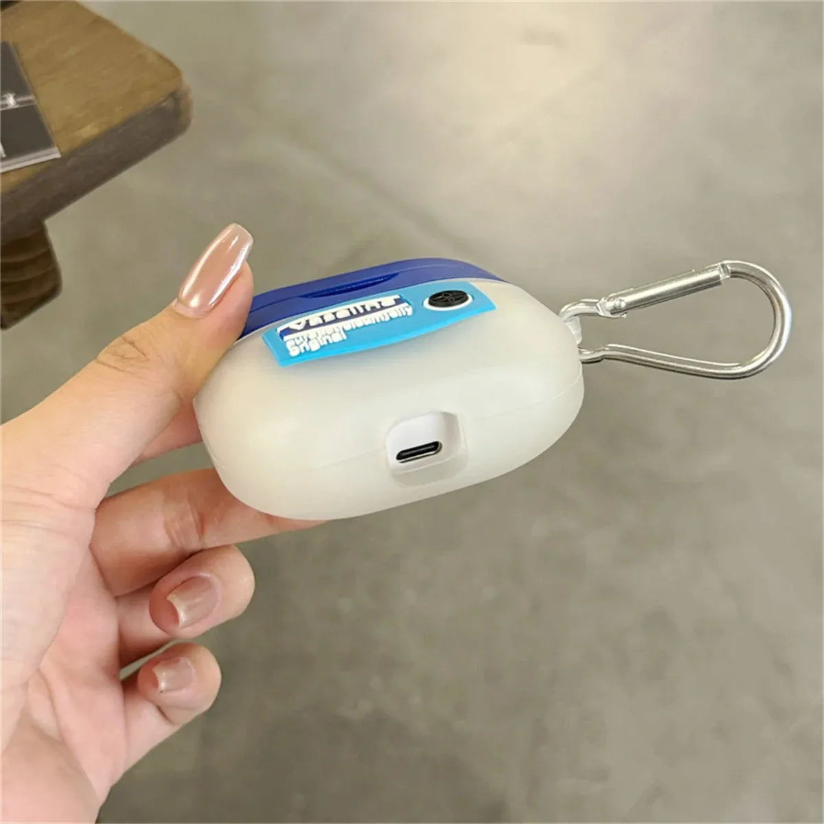 For AirPods 4 3 2 1 Pro Pro2 Earphone Case 3D Creative vaseline Case Silicone Protective Headphone Box With Pendant Cover