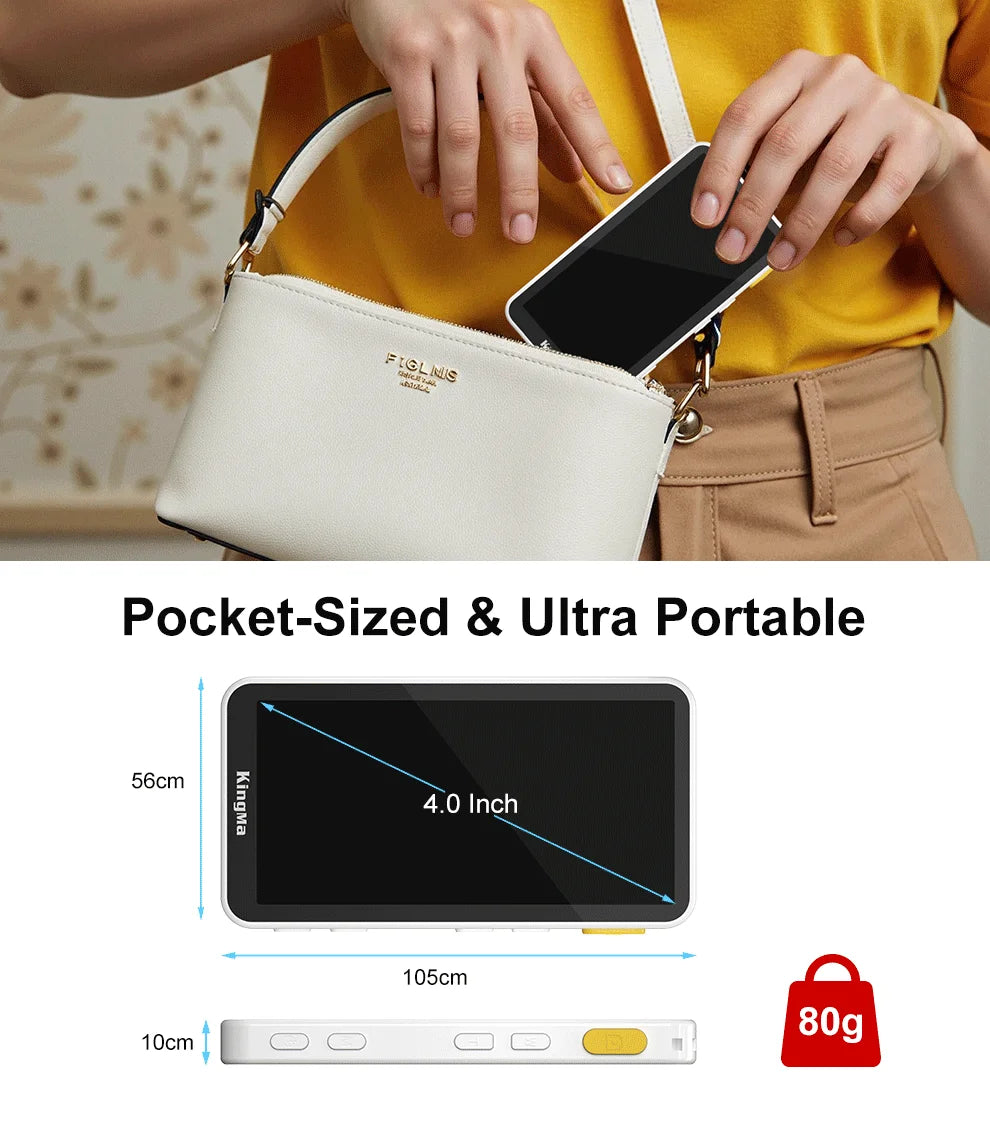 Phone Vlog Selfie Monitor Screen, Touchscreen Monitor, Wireless Transmission with Bluetooth Remote for iPhone Live Stream TikTok