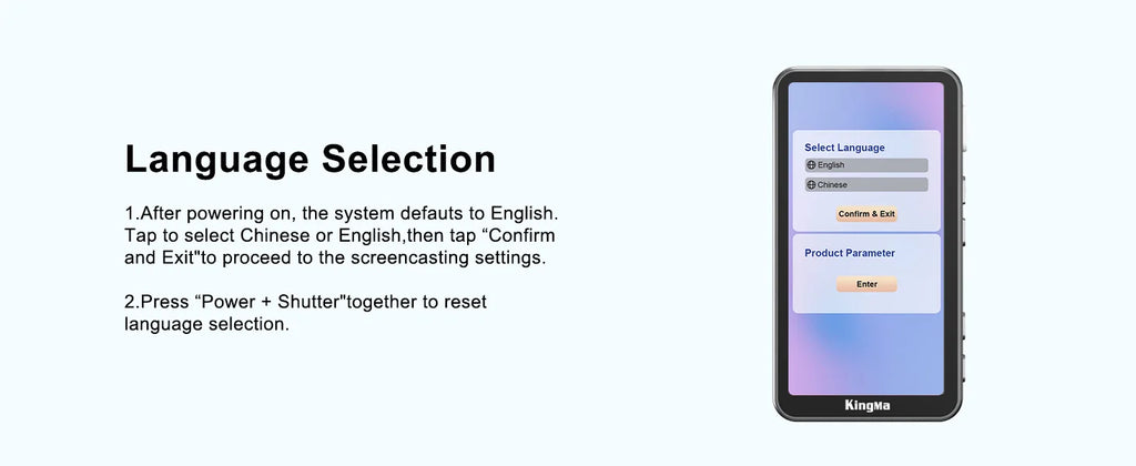 KingMa Magnetic Phone Vlog Selfie Touchscreen Monitor, with Zoom, Wireless Recording, Phone Rear Camera for iPhone Selfie TikTok